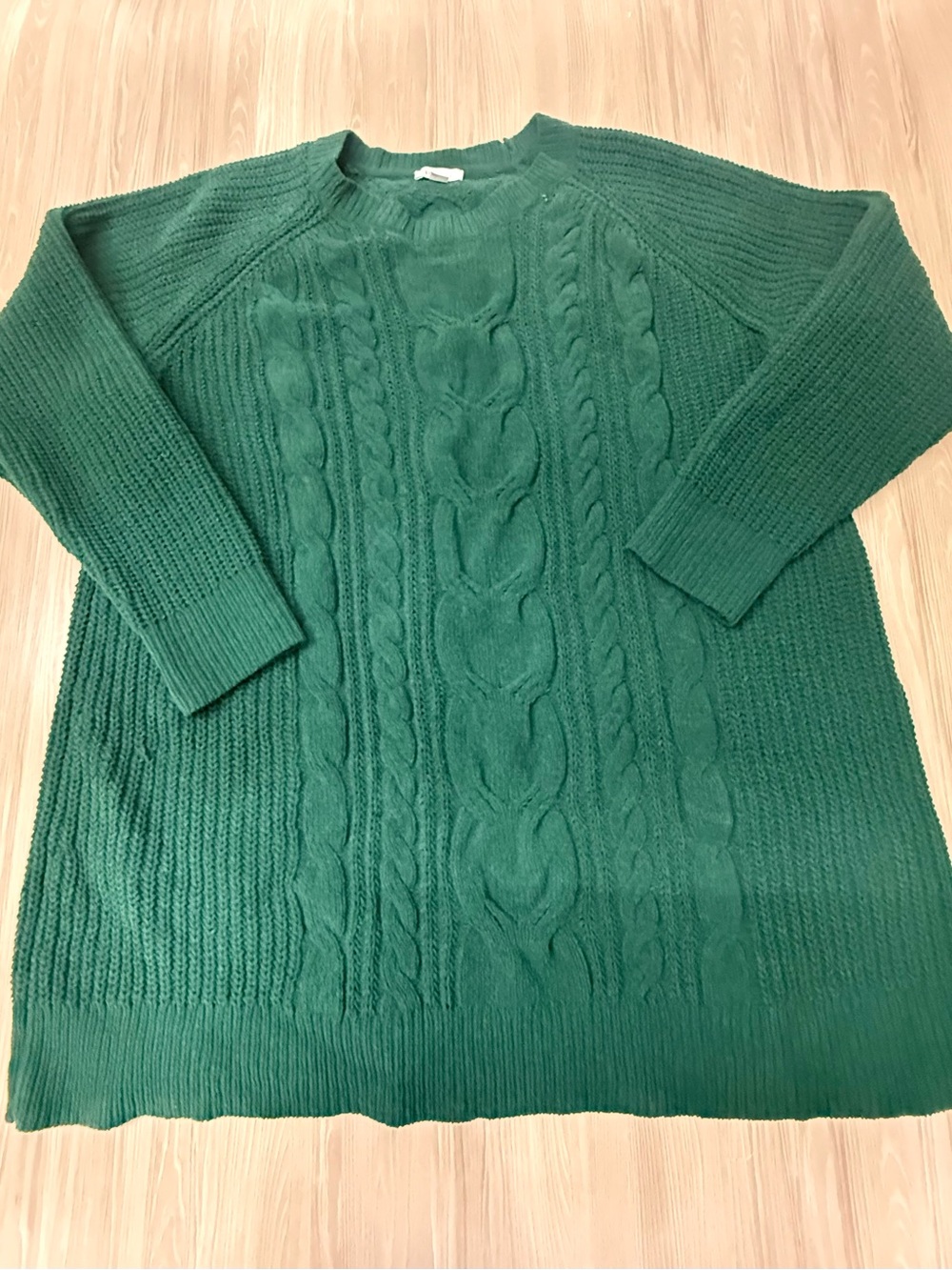 J. Jill Emerald Cable-Knit Crewneck Sweater